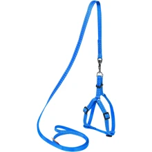 Шлея с поводком DOG Extreme для щенков, котят, кроликов 15 мм 40-55 см синяя (07032): Производитель DOG Extreme