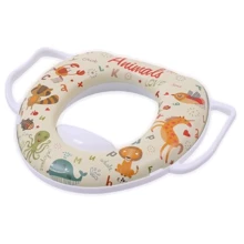 Накладка на унітаз із ручками Lorelli ANIMALS (white): Колір белый