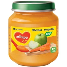 Фруктовое пюре Milupa Яблоко Морковь 125г от 6 мес. new: Вид Фруктовое