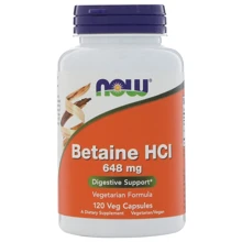Now Foods Betaine HCL, 648 mg, 120 Veggie Caps (NF2938): Тип бетаїну гідрохлорид
