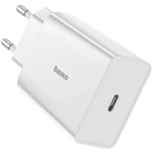 Зарядний пристрій Baseus USB-C Wall Charger Speed Mini 18W White (CCFS-X02): Особливості Power Delivery (PD), Швидка зарядка, USB-C