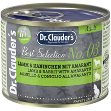 Влажный корм для взрослых кошек Dr.Clauder's Best Selection №3 ягненок и кролик с амарантом 200 г (22603200): Тип Влажный корм