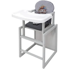Стульчик-трансформер Babyroom Пеппи-250 серый серый / графит (ежик, цветы) (680975): Тип трансформер