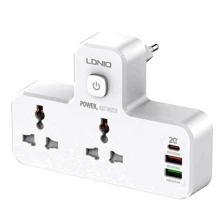 Сетевой фильтр LDNIO SC2311 White: Количество розеток, шт 2