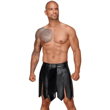 Мужская юбка гладиатора Noir Handmade H053 Eco leather men's gladiator skirt Black, L: Для кого Для мужчин
