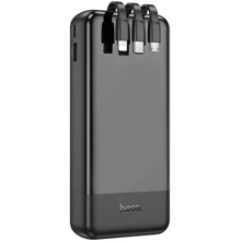 Внешний аккумулятор Hoco Power Bank 20000mAh J114A with Cable Black: Количество USB 2