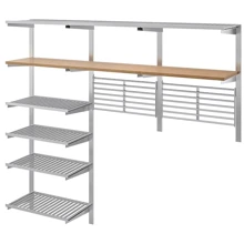 Рейка для підвіски з полицями сіткою ІКЕА Kungsfors (493.083.62): Виробник Ikea