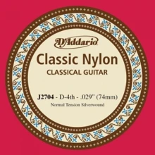 Струна для гитар Струна D`ADDARIO J2704 CLASSICS SILVER D NORMAL TENSION: Тип Струна