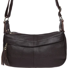 Жіноча сумка через плече Borsa Leather темно-коричнева (1t300-brown): Стать жіночий