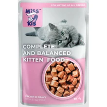 Вологий корм Miss Kis Курка в соусі для кошенят 24х80 г (4820111141425): Тип Влажный корм