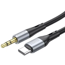 Кабель Носо Audio Cable AUX 3.5mm Jack to USB-C UPA22 1m Black: Тип USB-C - Mini-jack 3.5mm M