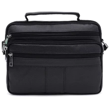 Мужская сумка через плечо Borsa Leather черная (K1090bl-black): Пол Мужской