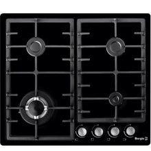 Варочная поверхность газовая Borgio 6942-15 Black Enamelled: Размеры для встраивания (ШхГ) 56x49 см