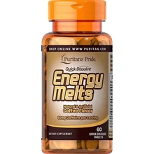 Puritan's Pride Quick Dissolve Energy Melts Coffee Flavor 60 tabs: Форма выпуска Таблетки