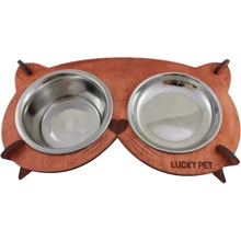 Миски на подставке Lucky Pet Cat 32x18x8 см коричневые (4820224213484): Тип Миски