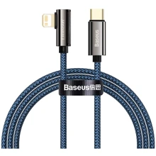 Кабель Baseus Cable USB-C to Lightning Legend Elbow 20W 1m Blue (CACS000203): Тип USB-C - Lightning