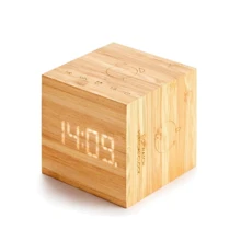 Годинник-будильник Gingko Cube Англія настільний на акумуляторі бамбук (G028BO): Виробник Gingko