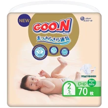 Подгузники Goo.N Premium Soft для детей 4-8 кг, 2 (S), 70 шт: Тип Подгузники