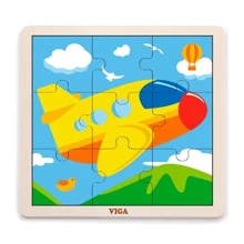 Дерев'яний пазл Viga Toys Літак, 9 ел. (51447): Тип пазл