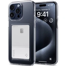 Чехол для iPhone Spigen Crystal Slot Crystal Clear (ACS06587) for iPhone 15 Pro Max: Цвет прозрачный