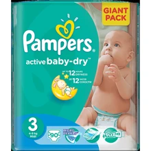 PAMPERS Active Baby-Dry Midi Giant 90 (4-9 кг): undefined undefined