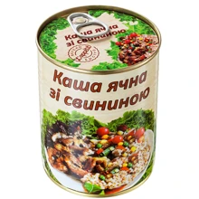 Консервы L'appetit Каша ячневая со свининой 340 г (4820177070158): Вес нетто 340 г