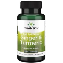 Swanson Full Spectrum Ginger Turmeric Имбирь и куркума 60 капсул: Форма выпуска Капсулы