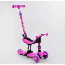 Самокат-беговел Best Scooter 3 в 1 фиолетовый (BS-26566): Количество колес 3