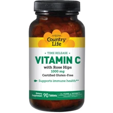 Country Life Vitamin C with Rose Hips 1000 mg Витамин C и шиповник 90 таблеток: Тип Витамин C