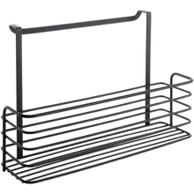 Полка подвесная односекционная Metaltex 34x12x22 см черная покрытие Touch-Therm Galileo Lava (352608): Тип Полка подвесная