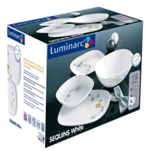 Столовый сервиз Сервиз Luminarc Sequins White E8063 (19 пр.): Количество персон 6