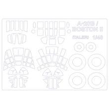 Маска KV Models для модели самолета Douglas A-20B/Boston II Italeri (KVM48039): Производитель KV Models