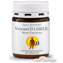 Sanct Bernhard Vitamin D3 Вітамін Д3 1000 МО (25 mcg) 250 таблеток: Тип вітамін D