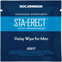 Пролонгують серветка Doc Johnson Sta-Erect Delay Wipe For Men з феромонами: Виробник Doc Johnson