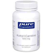 Pure Encapsulations Acetyl-l-Carnitine 500 mg 60 caps (PE-00007): Тип L Карнитин