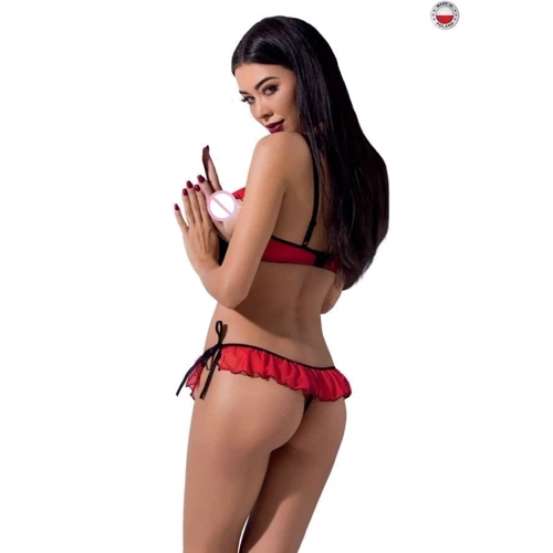 Комплект белья CHERRY SET OpenBra red XXL/XXXL - Passion Exclusive