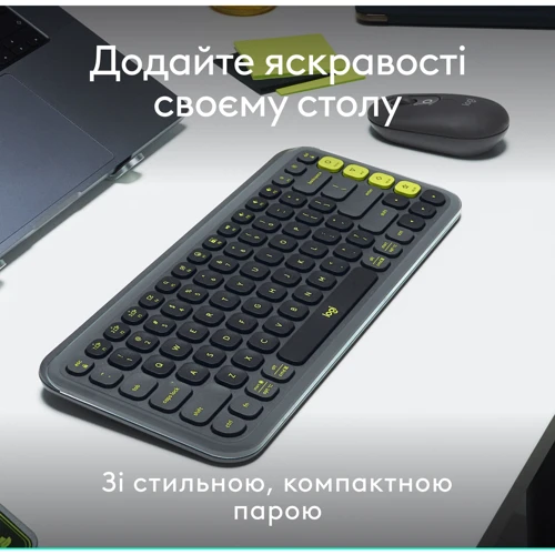 Комплект беспроводной Logitech POP Icon Combo Graphite (920-013156): Назначение Для ноутбука
