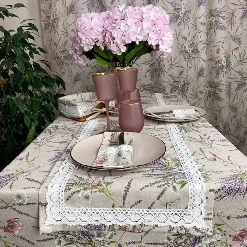 Раннер Прованс Grosso с кружевом 140х40 см (17525)