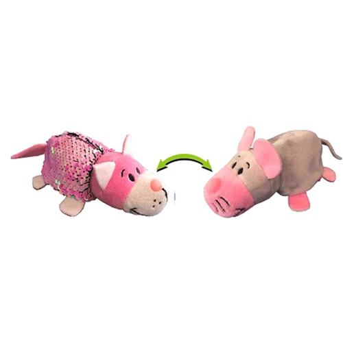 Мягкая игрушка с пайетками 2 в 1 - ZooPrяtki - кот-мышь (12 cm)