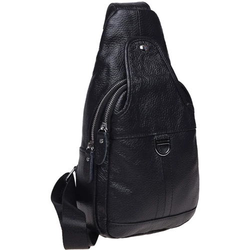 Чоловіча сумка-слінг Borsa Leather чорна (K1202-black): Країна виробник Тайвань