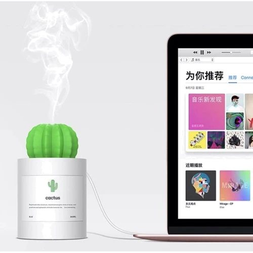 Зволожувач повітря 3Life Cactus USB Humidifier Grey: Іонізація нет
