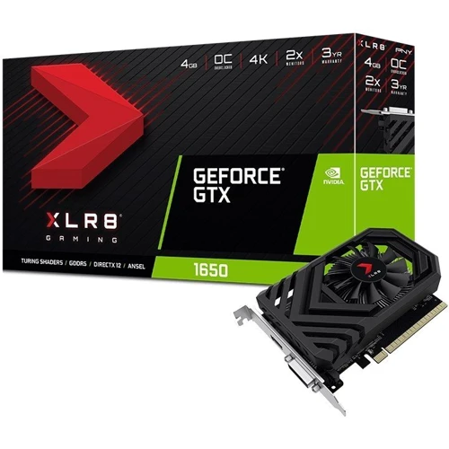 Видеокарта PNY GeForce GTX 1650 XLR8 Gaming OC 4GB (VCG16504SFPPB-O)