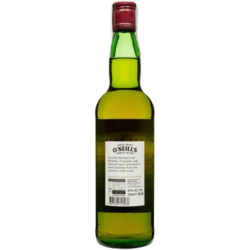 Виски O'Neills Blended Smooth Blend 40% 0.7 л (FSH_5391524713978): Объем, л 0.7
