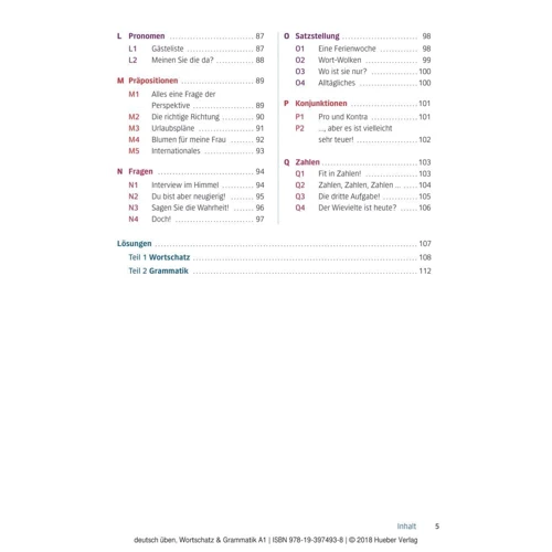 Deutsch üben: Wortschatz und Grammatik A1: Количество страниц 116
