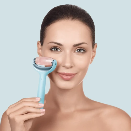 Електронний ролер для обличчя та тіла з мікроголками GESKE MicroNeedle Face&Body Roller 8в1 turquoise фото 6