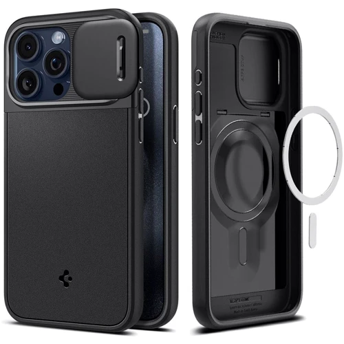 Чехол для iPhone Spigen Optik Armor MagFit Black (ACS06738) for iPhone 15 Pro