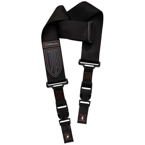 Гитарный ремень DIMARZIO DD2200JPBKRD John Petrucci Nylon Cliplock