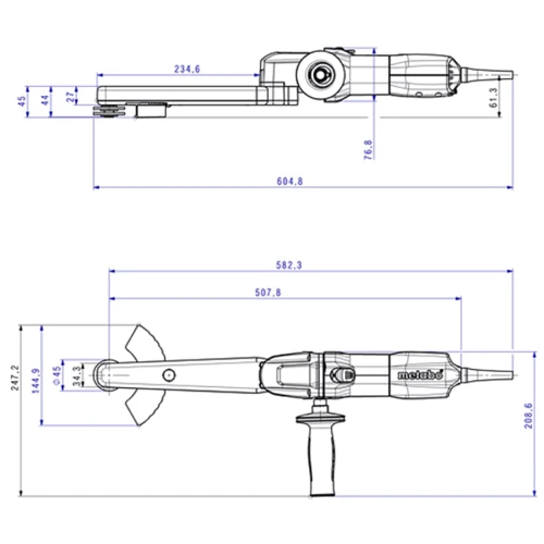 Болгарка (угловая шлифмашина) Metabo KNSE 9-150 Set (602265500): Производитель Metabo