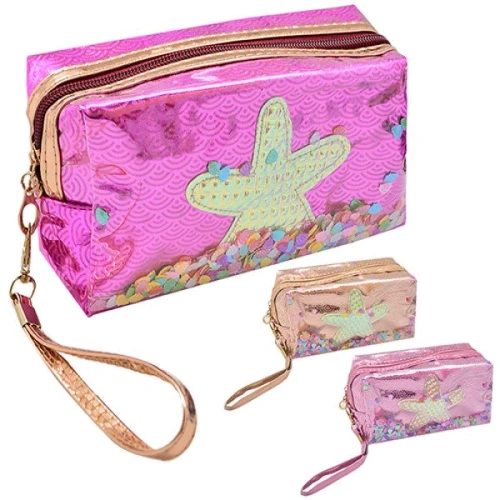 Косметичка Wild and Mild Звездочка с блестками 18х10х7 см (ST02005)