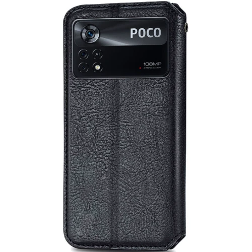 Аксесуар для смартфона Mobile Case Getman Cubic Black для Xiaomi Poco X4 Pro 5G: Матеріал искусcтвенная кожа и термополиуретан